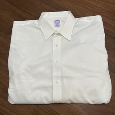 Brooks Brothers Tuxedo Shirt Mens 17-35 White French Cuff Non Iron Cotton