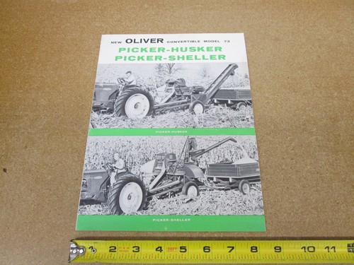 1962 Oliver 73 Corn Picker sheller sales brochure 10pg ORIGINAL ag farm