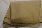 Vintage Extra Large 85" round Tablecloth Heavy Tan Fabric — photo 8