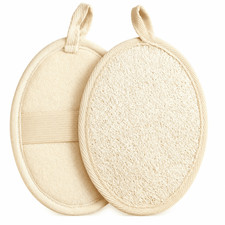 Natural Loofah Facial Exfoliating Pads Deep Cleansing Scrub Sponges 4 Pack