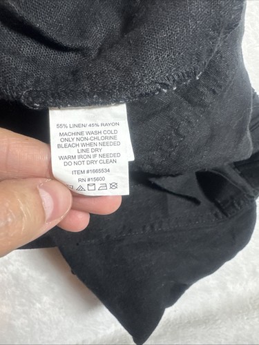 BRIGGS Ladies Linen Blend Shorts Women's PULL on Comfort Black Size XL - Picture 6 of 7