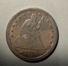 1874 - S Seated Liberty Quarter Fine