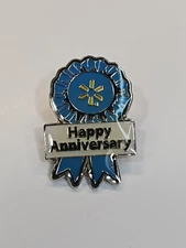 Wal-Mart Lapel Pin Happy Birthday Blue Ribbon 