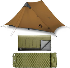 Night Cat Ultralight Tent 2 Persons with Camping Sleeping Bag and Inflatable Sle
