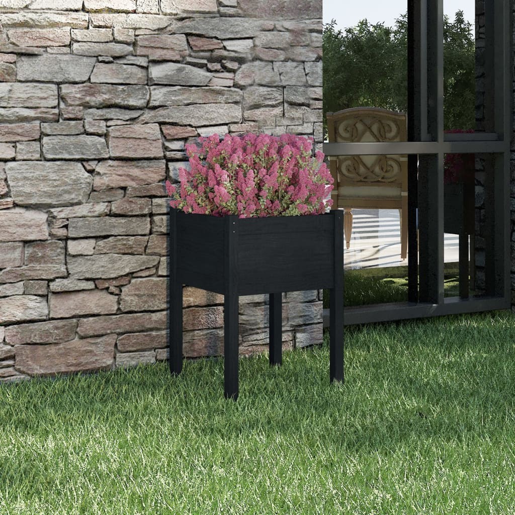 Fioriera Nera Quadrata 50x50 cm vidaXL | Pino Massello Design Outdoor
