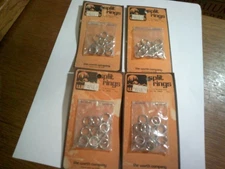Worth Split Rings Nickled Brass  4 pkgs of 15 count