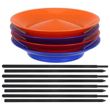 4 Pcs Spinning Juggling Disk Circus Plates Swivel Detachable Sticks Toy