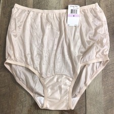 Vanity Fair Nylon Brief Panty 15712 Size 6 Fawn NWT
