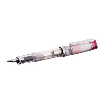 Pilot Prera Fountain Pen Calligraphy Transparent Pink w/ Case & Converter