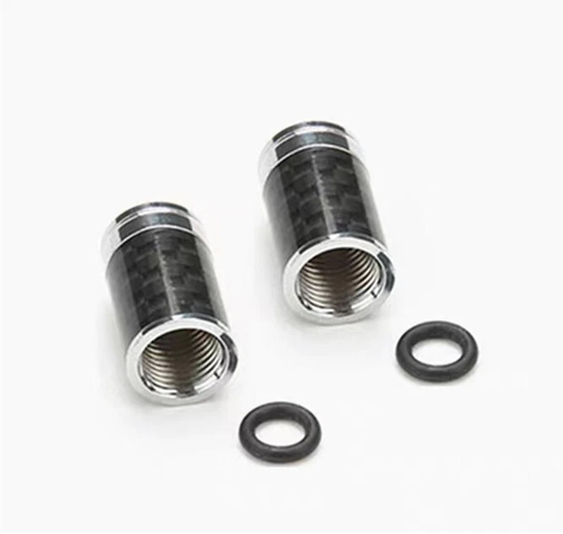 TRUE CARBON FIBER VALVE STEM CAPS WHEEL TIRE FOR CADILLAC VC08 - Image 3 of 4