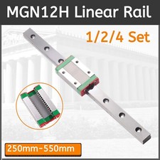 MGN12 12mm linear rail guide L250-550mm w MGN12H Sliding Block Carriage for CNC