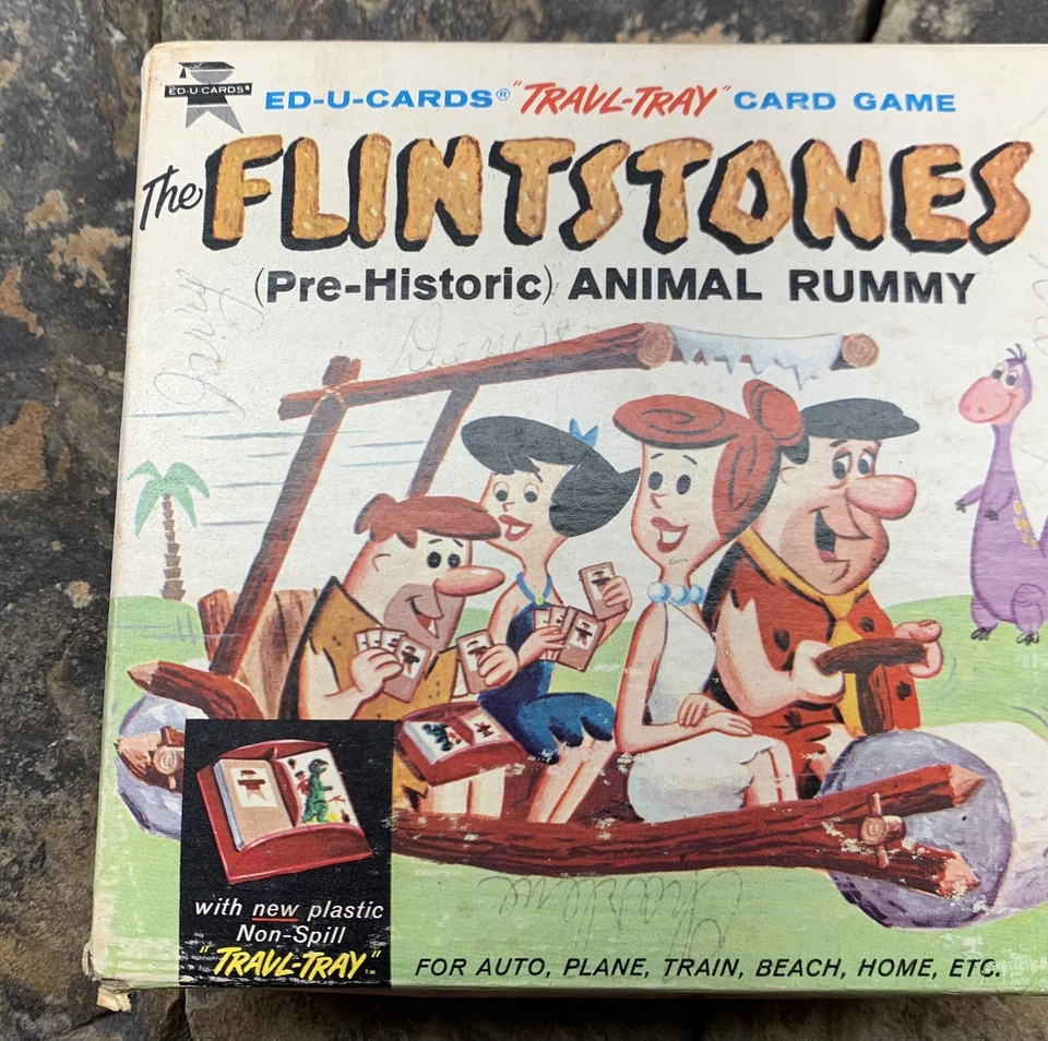 Juego Rummy Animal Prehistórico Picapiedra Vintage. Usado Foto 2 de 4