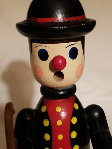 Rare Incense Burner Smoker Wood Figure West Germany Cane & Cuckoo Clock 8.5"Tall - Picture 5 of 12