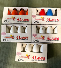 5 Packs of 4 Celebrates Outdoor Christmas Large Light Bulbs C- 9 1/4  7 Watt 3