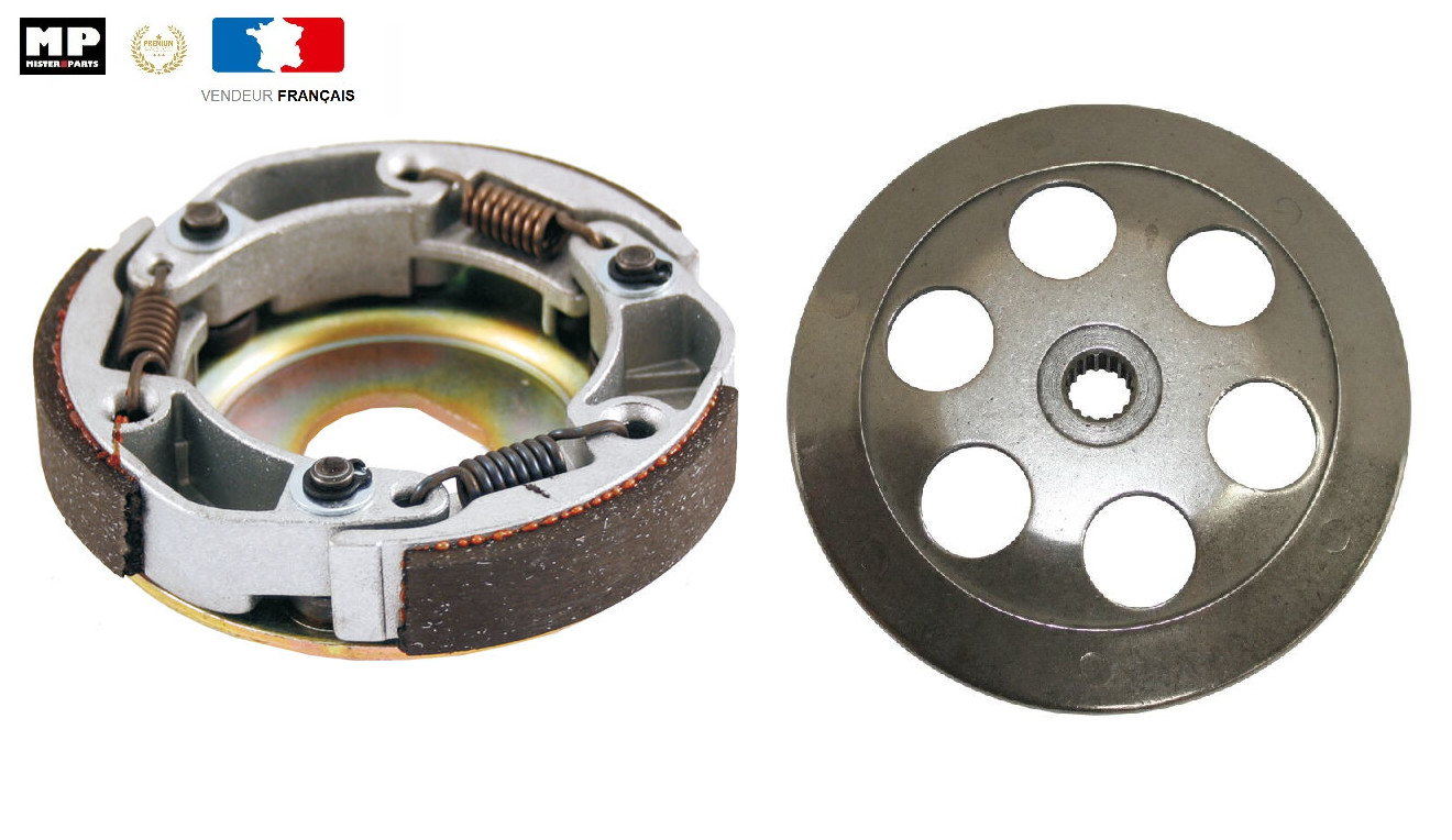 Embrayage 107mm et cloche MBK Booster / Yamaha Bw's - Kit transmission scooter 50cc