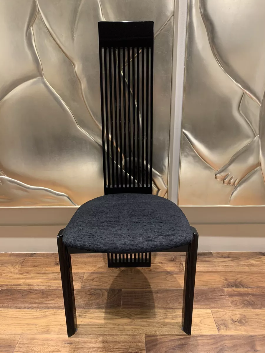 Black lacquer dining room chairs deals