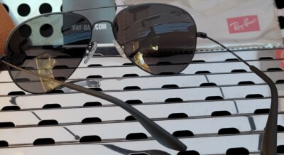 New Ray Ban RB3558 9139/6G Aviator Sunglasses Antique Black w/58mm