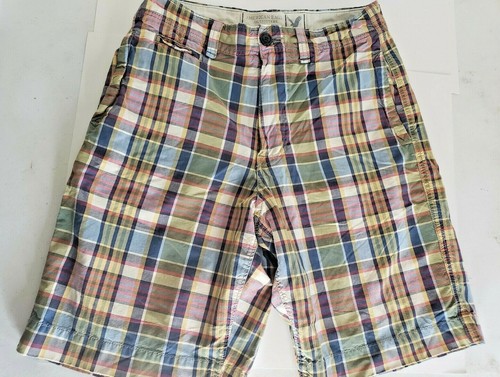 AMERICAN EAGLE MENS MULTICOLOR PLAID 