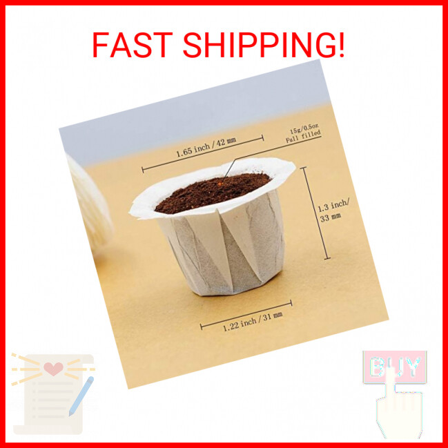 Disposable Coffee Filters, 100 Counts Coffee Filter Paper for Keurig