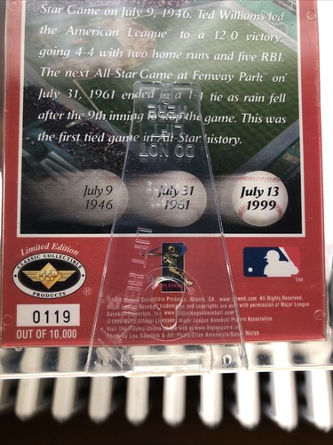 Boston Fenway Park 1999 All-star Game Pedro Ramirez Commemorative Ticket - Picture 7 of 7