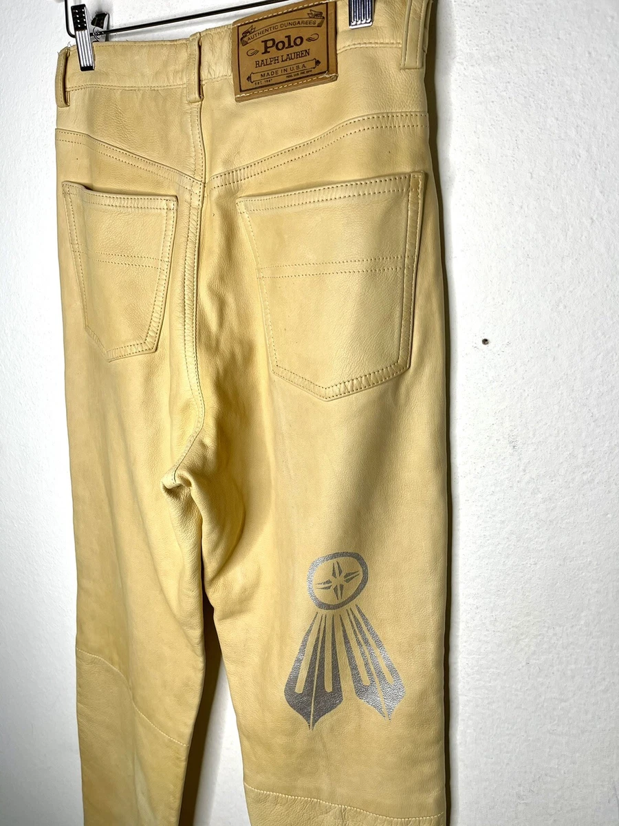 Polo Country Ralph Lauren 6 Leather Pants Western Rodeo Brown