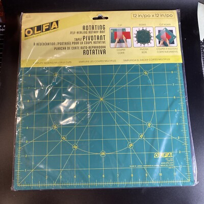 OLFA 12'' Rotating 360 Self-Healing Rotary Mat #1066792 (RM-12S) NEW in Package
