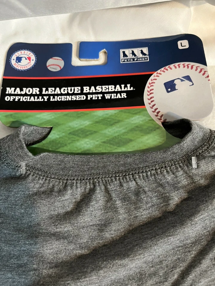 CAMISA DE MASCOTAS BOSTON RED SOX GRIS JERSEY GRANDE GENUINA MLB LICENCIA OFICIAL Foto 2 de 4