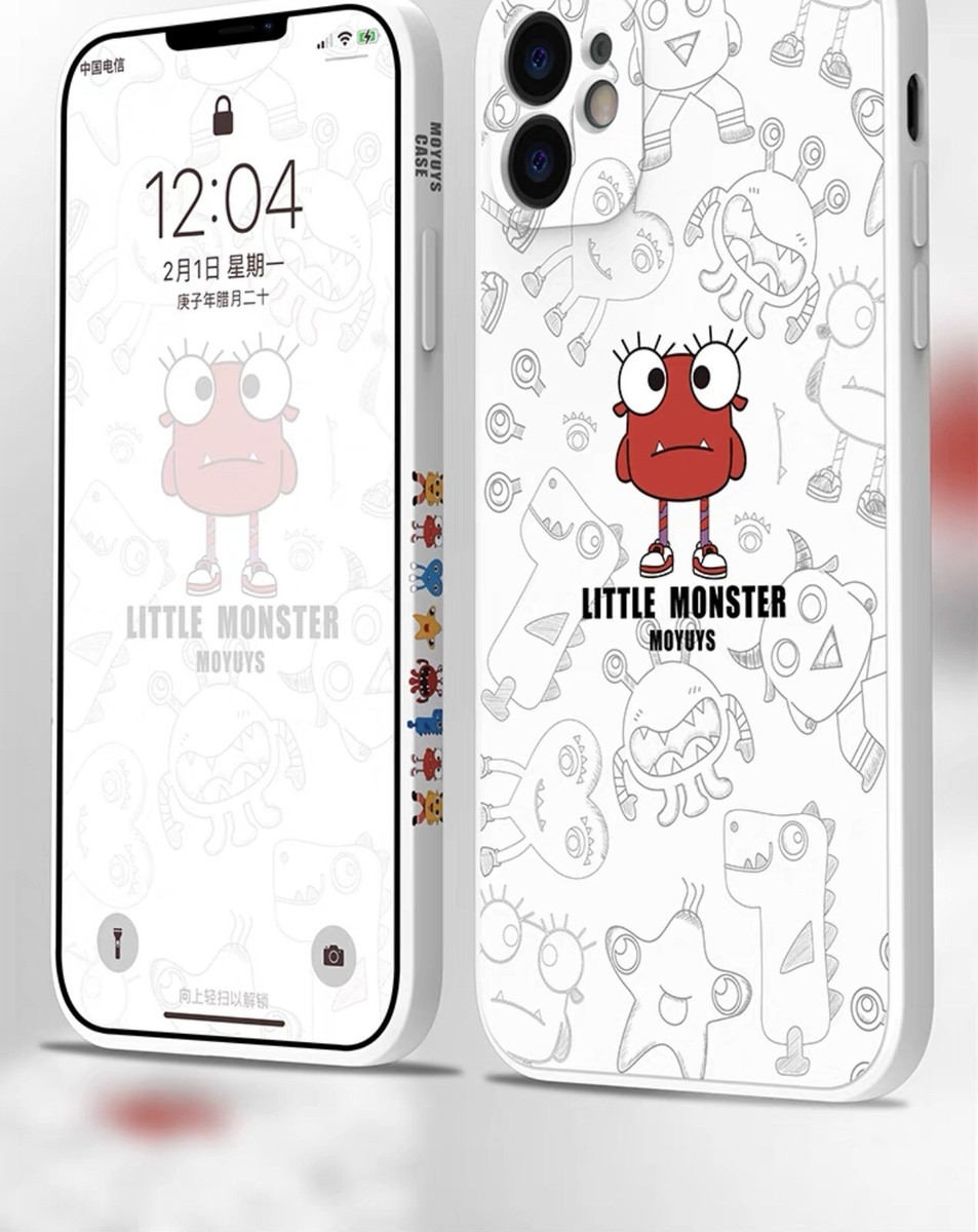 Authentic Funny Little monster Funny alien Cute animal Case iPhone 12 -  White | eBay