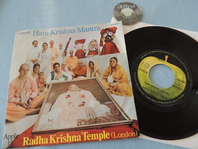 7'' Single Radha Krishna Temple (London) Hare Krishna Mantra 1969 Germany   EX