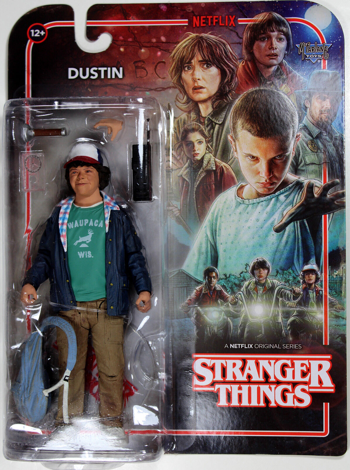 Camiseta juvenil Dustin Stranger Things preta, Netflix