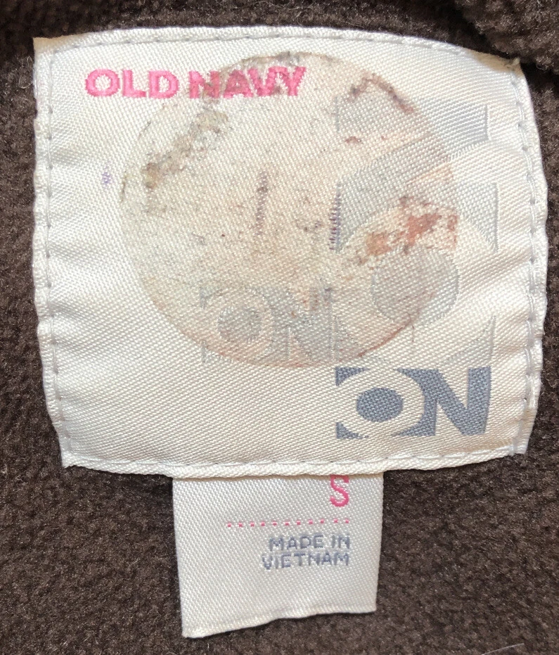 Antiguo Chaleco Chaqueta de Invierno con Capucha de Piel Marrón Azul Marino Niñas Pequeño - Usado - Buen Estado Foto 3 de 4