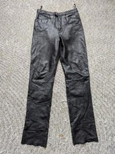 vintage WILSONS maxima LEATHER motorcycle pants 28x33 black jeans 8