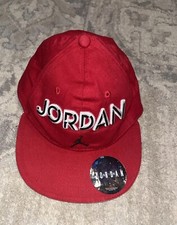Jordan Fitted Red Black Hat Cap Youth Sz 8-20 Boys