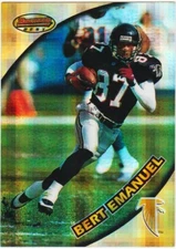 BERT EMANUEL 1997 BOWMAN'S BEST ATOMIC REFRACTOR SSP CARD # 56 ATLANTA FALCONS