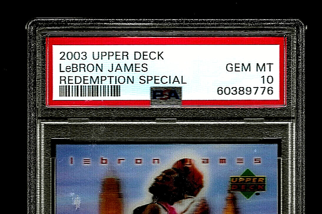 2003 UPPER DECK BASKETBALL CARD LEBRON JAMES RC PSA 10 REDEMPTION SPECIAL NBA view 2