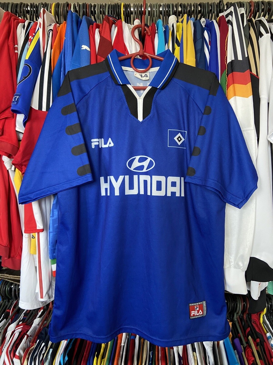 SV HAMBURG 1998 1999 AWAY FOOTBAL SHIRT SOCCER JERSEY FILA sz M