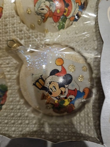 Vtg Disney Christmas Ornaments 4 Blown Glass by Kurt Adler Mickey Mouse Goofy - Picture 2 of 13