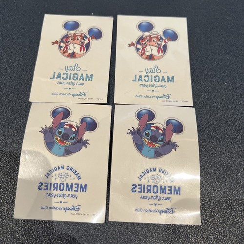 4 Disney Cruise Line (DCL) Vacation Club (DVC) Tattoos - Stitch, Chip, Dale