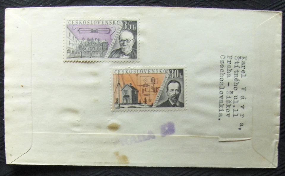 Czechoslovakia FDC Radio Inventors 1959. - Image 2 of 2