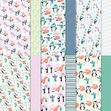 Stampin' Up! PENGUIN PLAYMATES - 12 SHEETS OF 6 X 6  DESIGNER PAPER