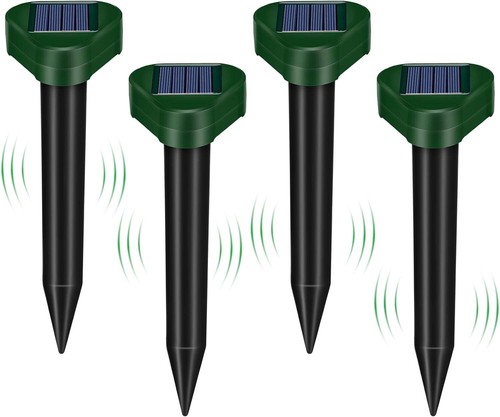 1 pack of 4 Solar Power Ultrasonic Repellent Mice Gopher Mole Pest SnakeRepeller - Picture 11 of 12