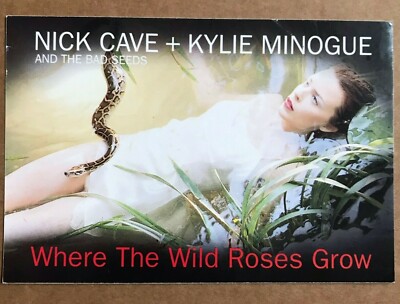 Kylie Minogue Nick Cave Where The Wild Roses Grow Fan Club Promo Postcard 1995