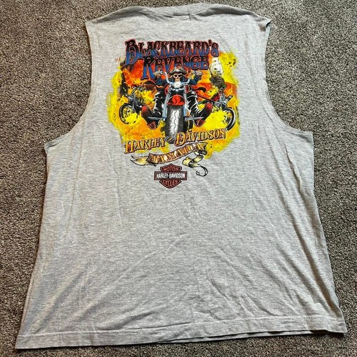 Harley Davidson tshirt smanicata Blackbeard's revenge double face taglia XL - Foto 2 di 5