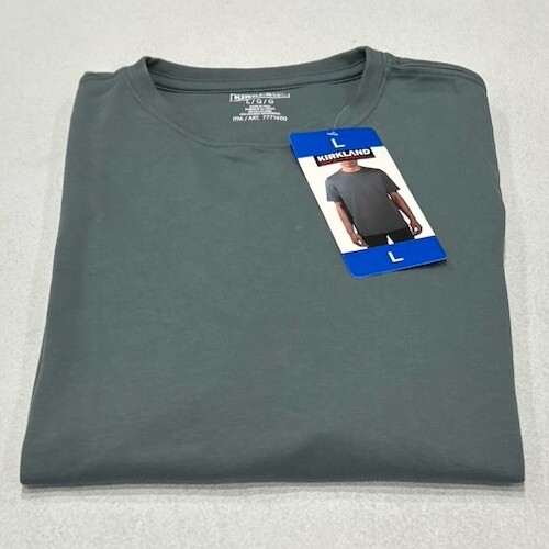 Kirkland Signature Men's Pima Cotton Tee, Blue, Size L