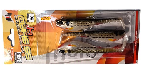 MOLIX SS SHAD 4" COL 50 VAIRONE TESTINA DA 5 + 7 GR SPINNING BLACK BASS - Foto 2 di 4