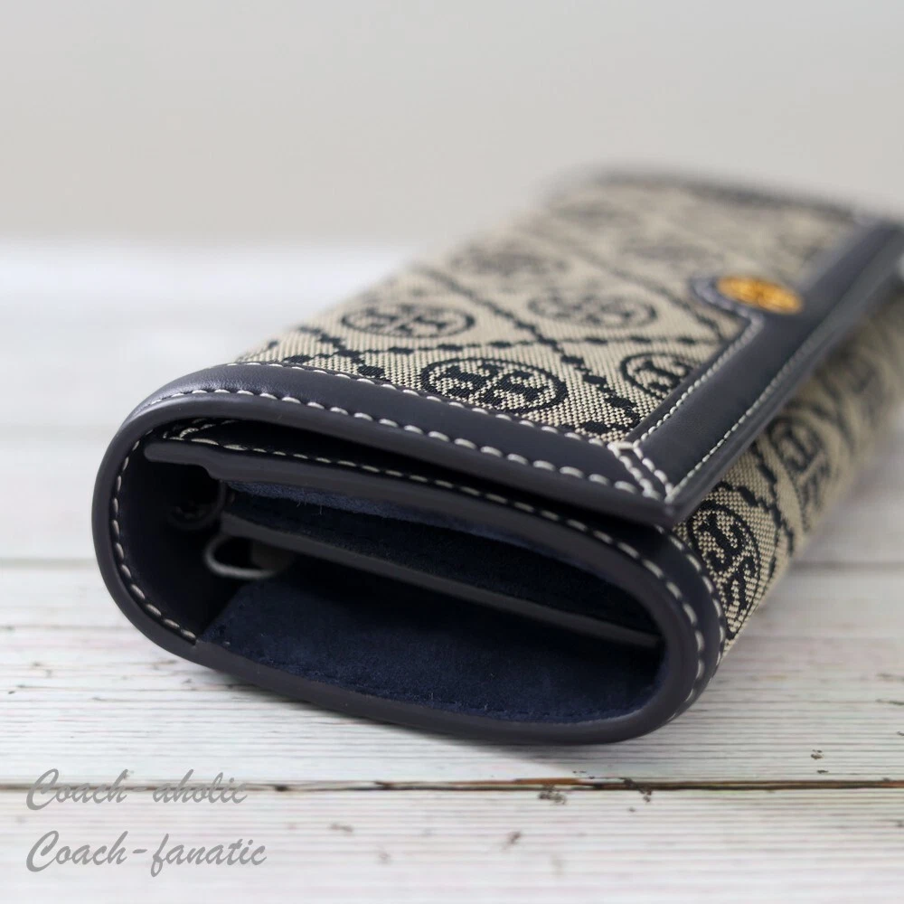 Borsa a tracolla Tory Burch T monogramma Jacquard nuova con etichette in blu navy Tory