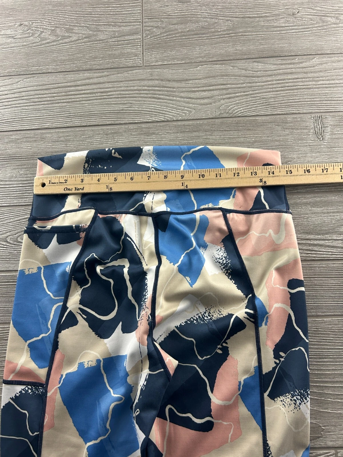sweaty-betty super sculpt watercolor yoga waistband 7/8 length leggings