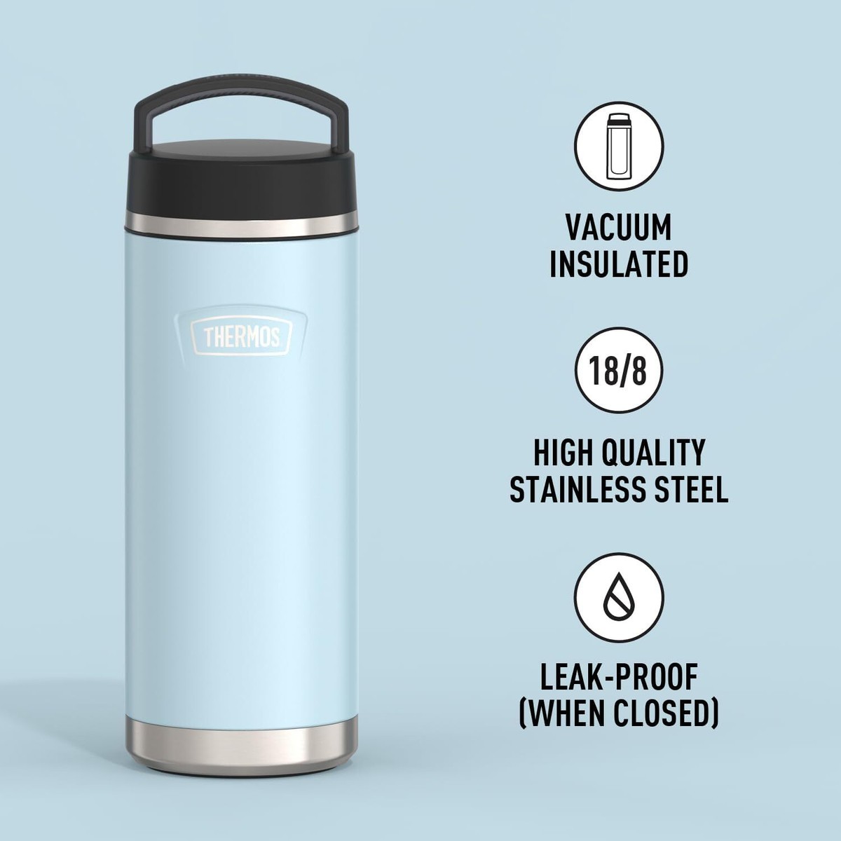 Vacuum Insulated Bottle Best Thermos For Water ICON SERIES BY