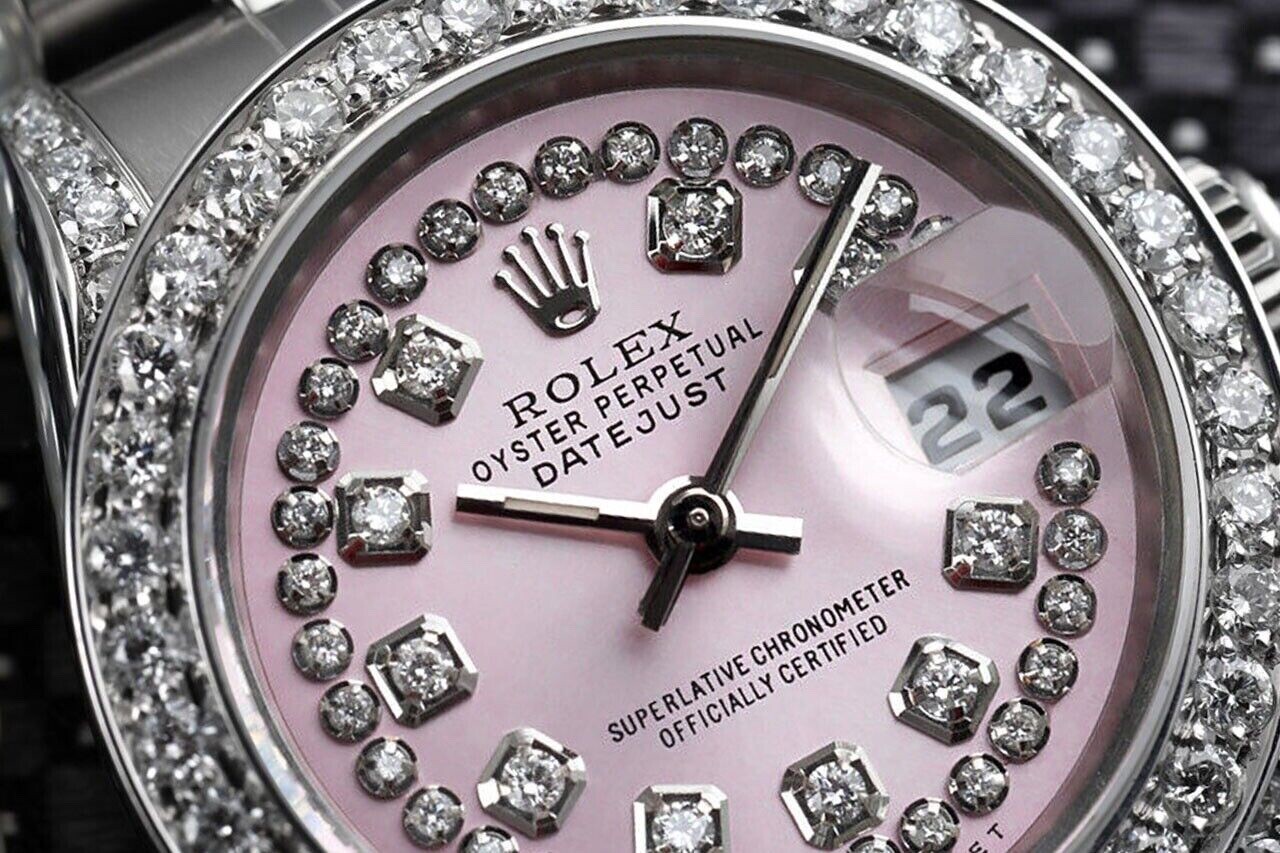 26mm Rolex Datejust Ladies Watch - Metallic Pink Dial & Diamonds image 3