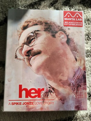 HER Blu-ray Steelbook MANTA LAB FULL SLIP Embossed NEW WEA Exclusive!!